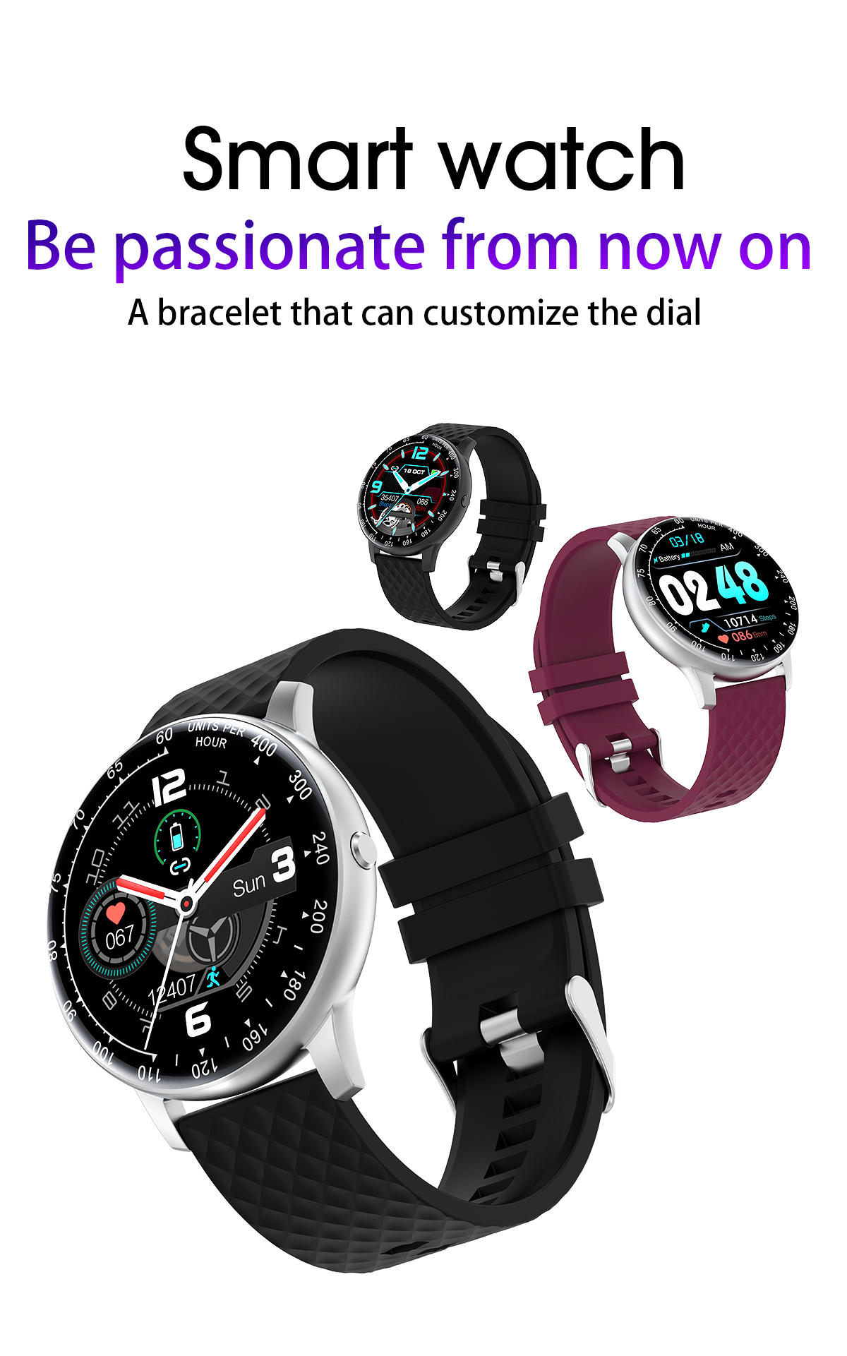 Round Fitness Smart Watch