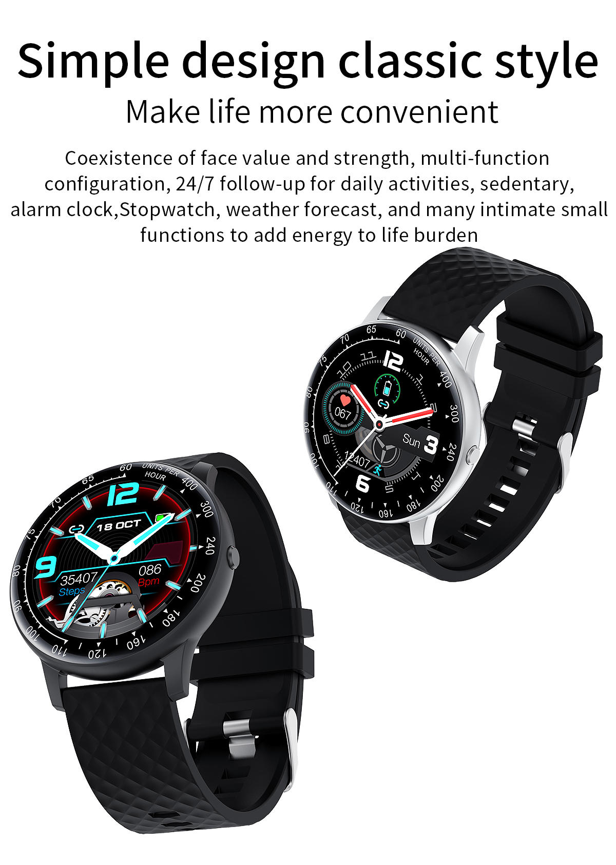 Round Fitness Smart Watch