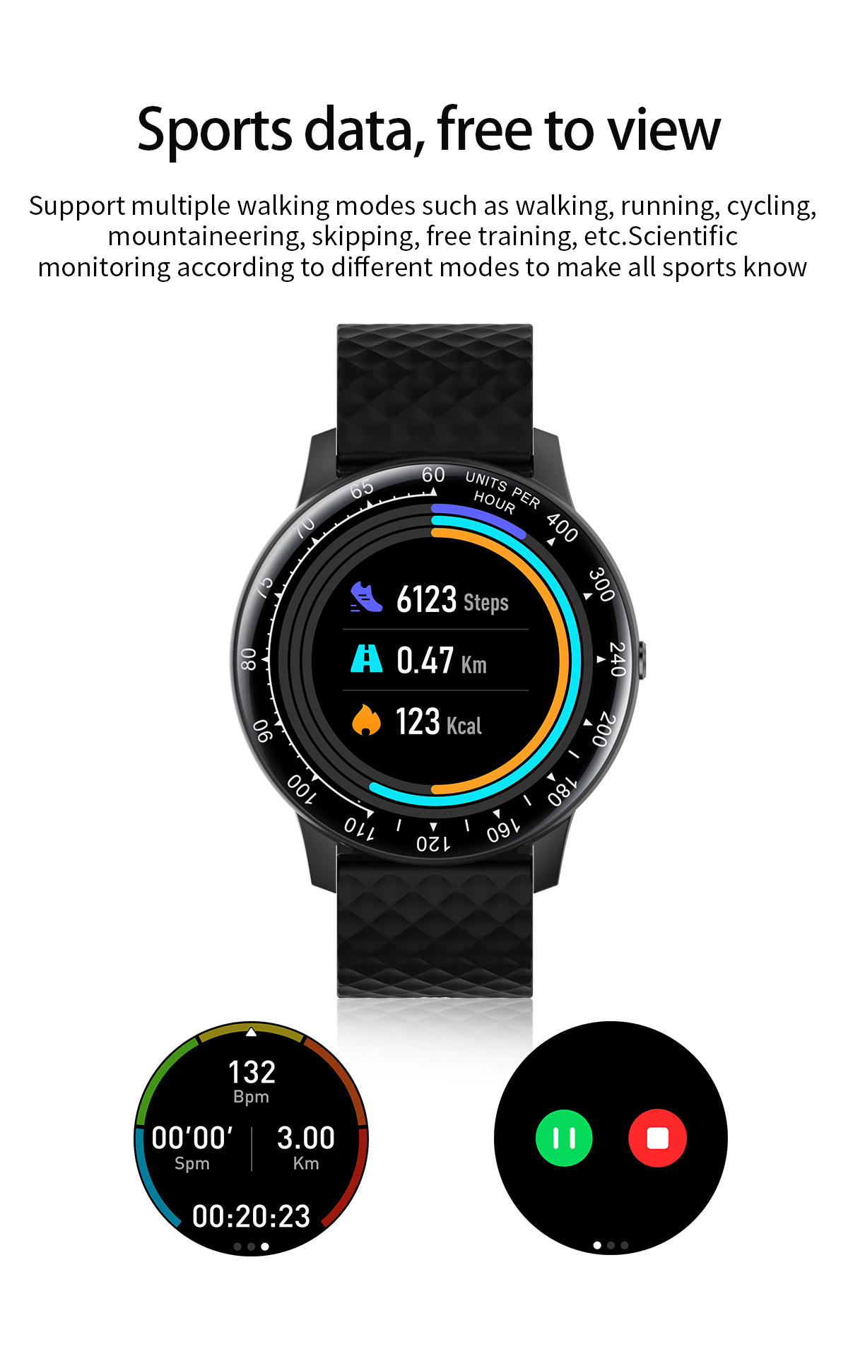 Round Fitness Smart Watch