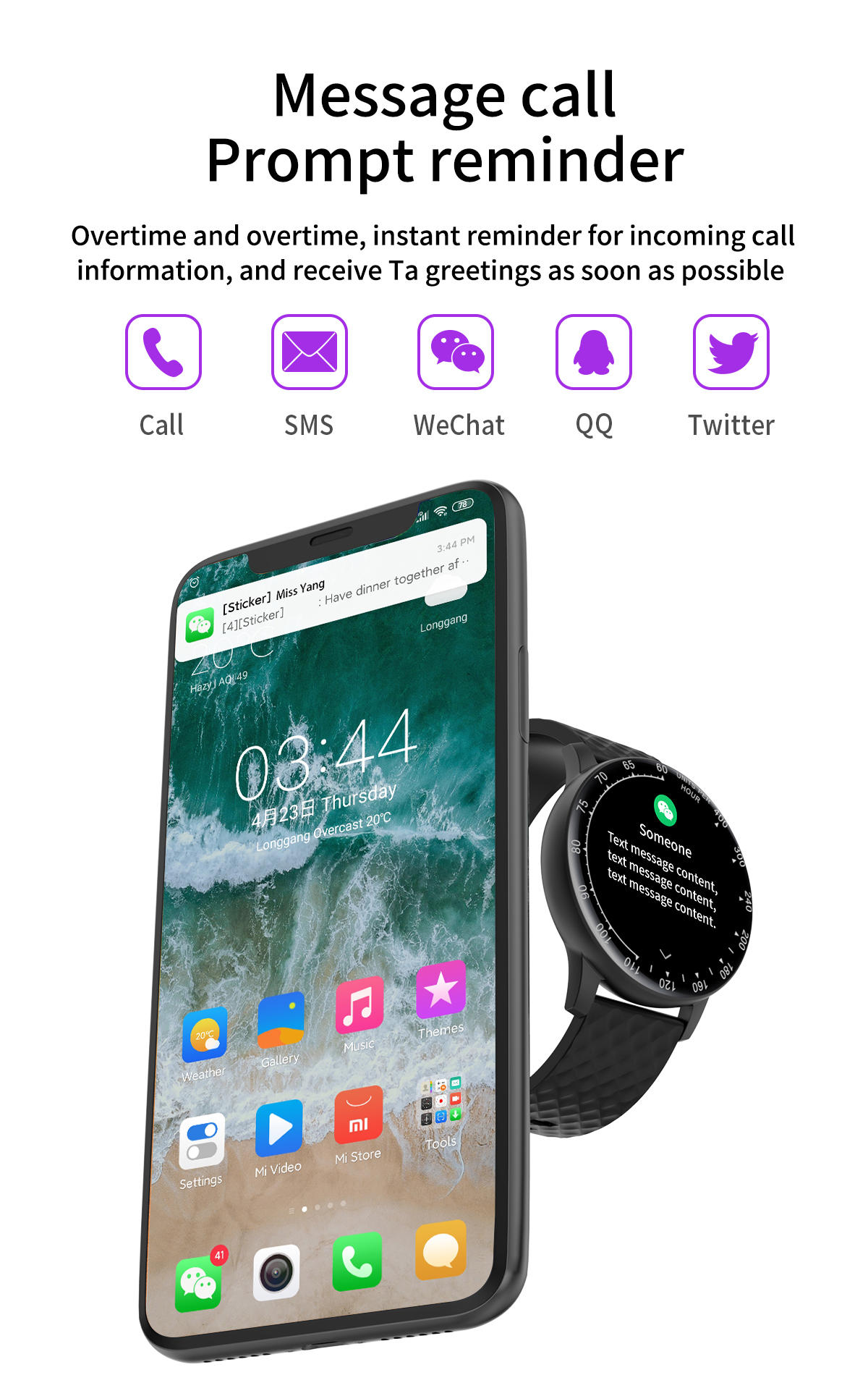 Round Fitness Smart Watch