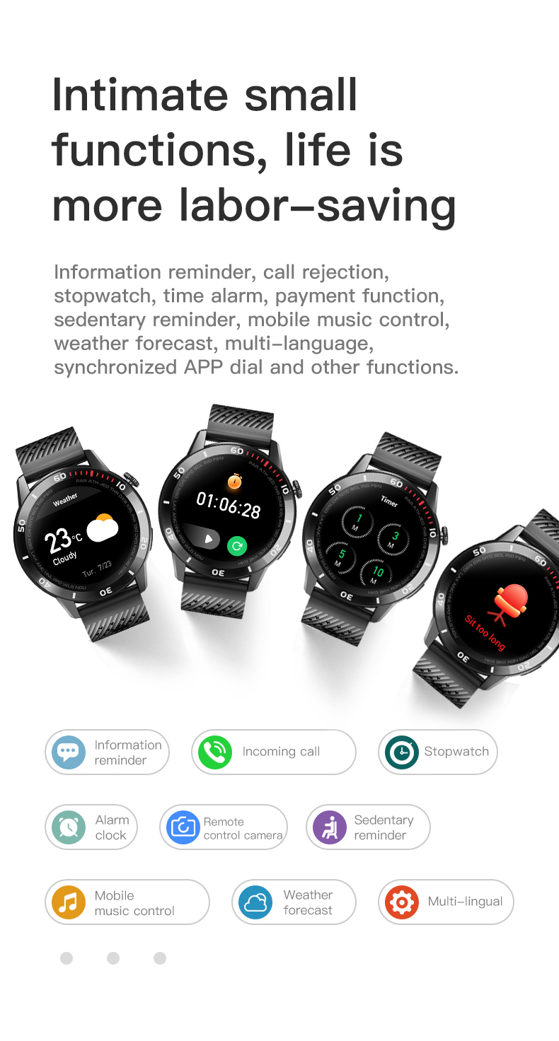 Waterproof ECG smart watch