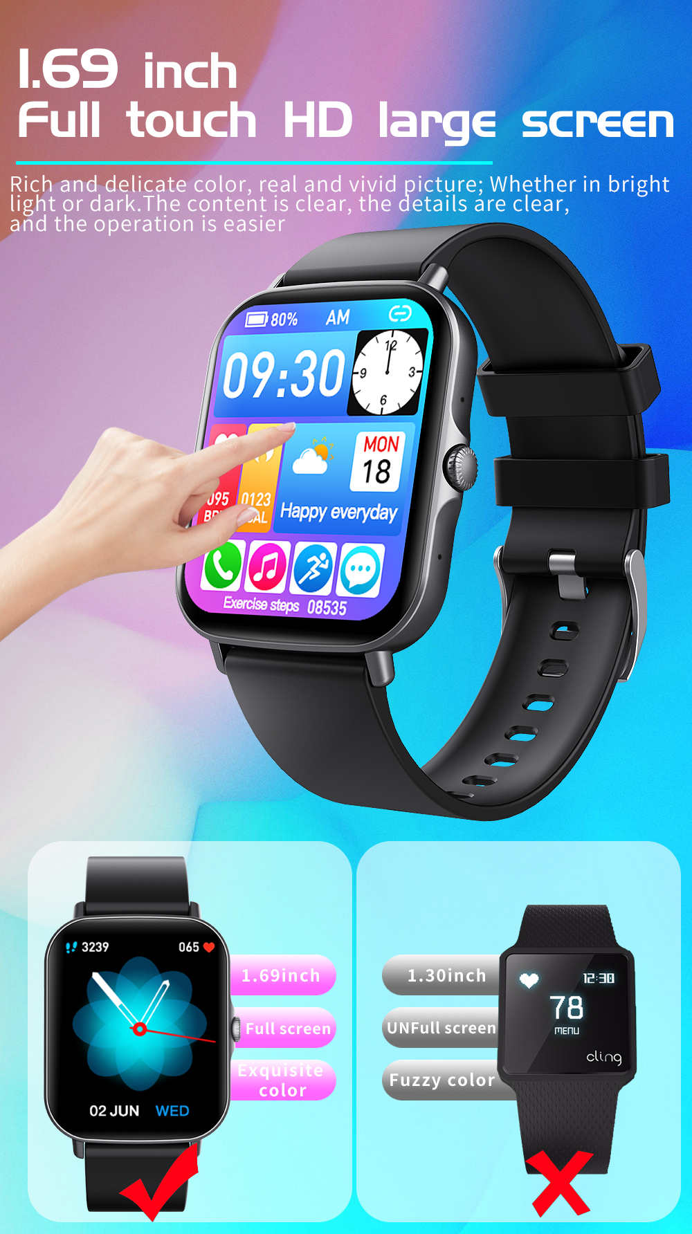 Wholesale Square Smart Watch
