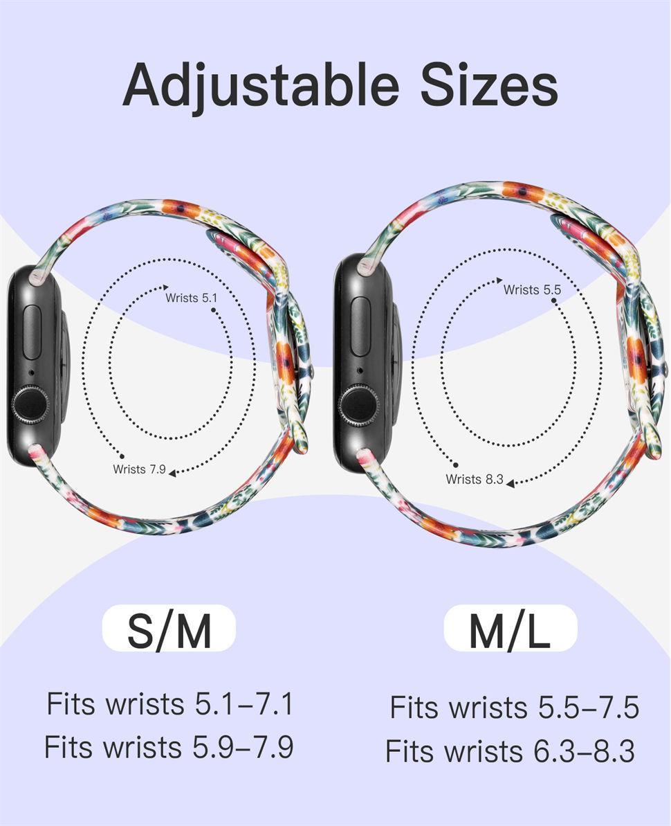iWatch Sided Printed Silicone Wristbands