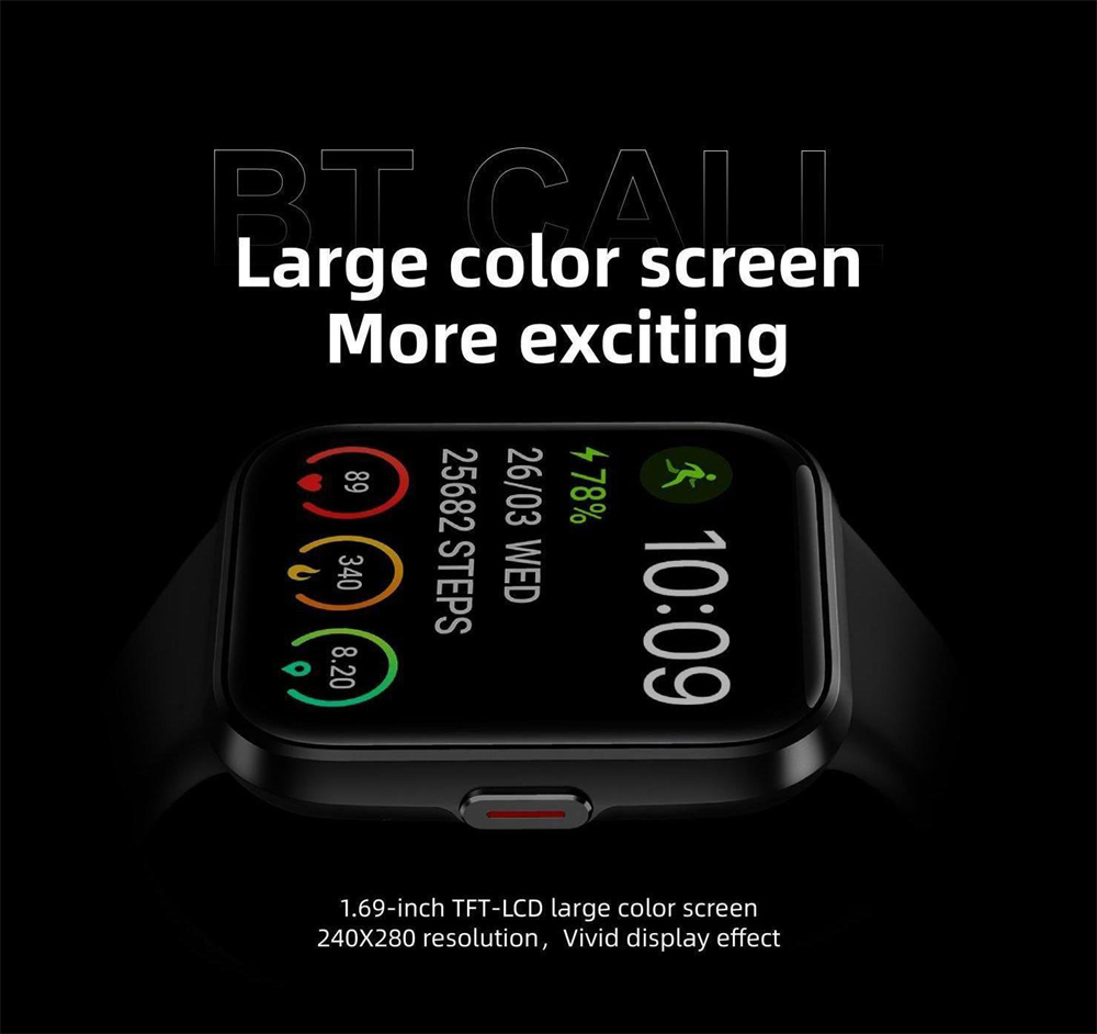 2 In 1 Square Touch Smartwatch