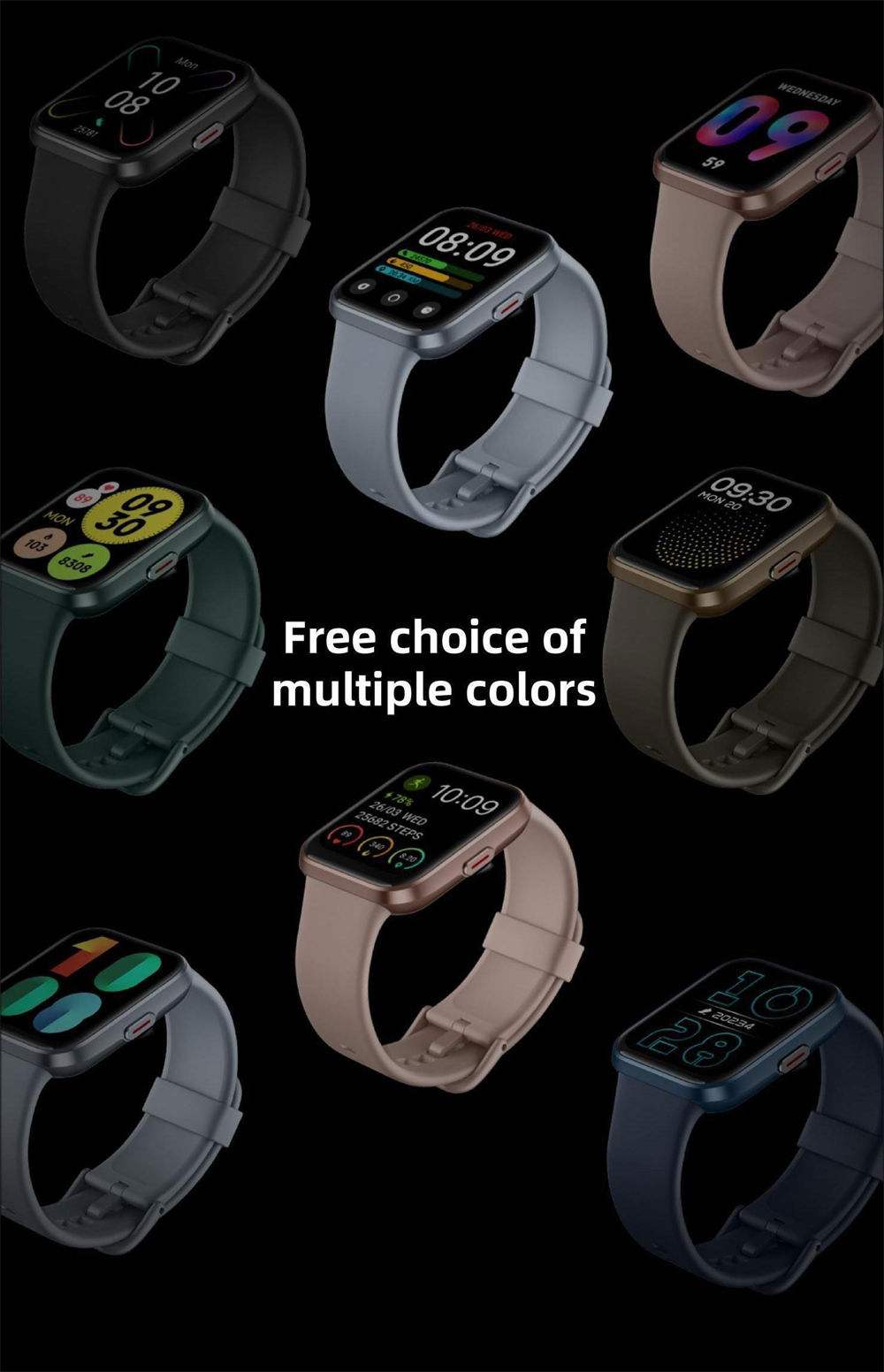 2 In 1 Square Touch Smartwatch